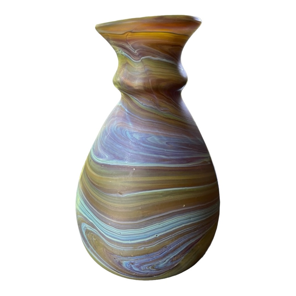 Hand Blown Phoenician Ancient Beauty Glass Bud Vase by Ten Thousand Villages - Picture 6 of 9